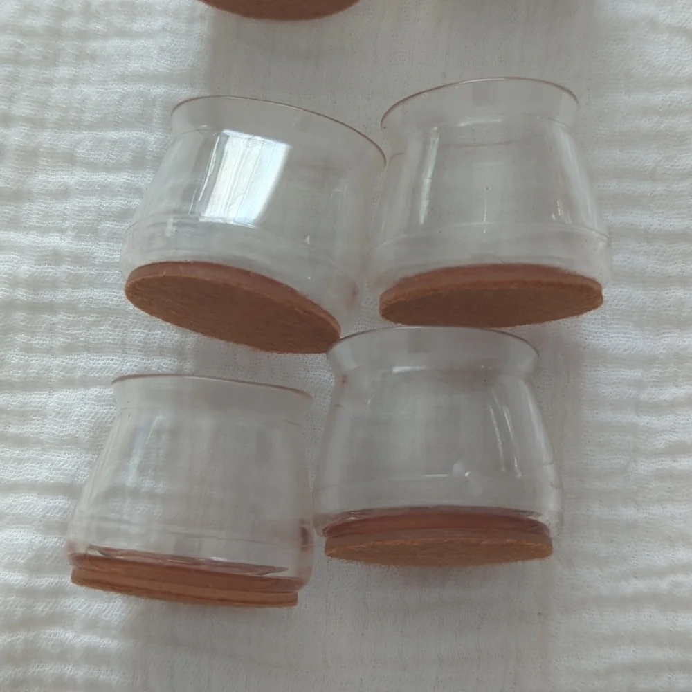 24 pcs transparent stretchy chair leg protectors